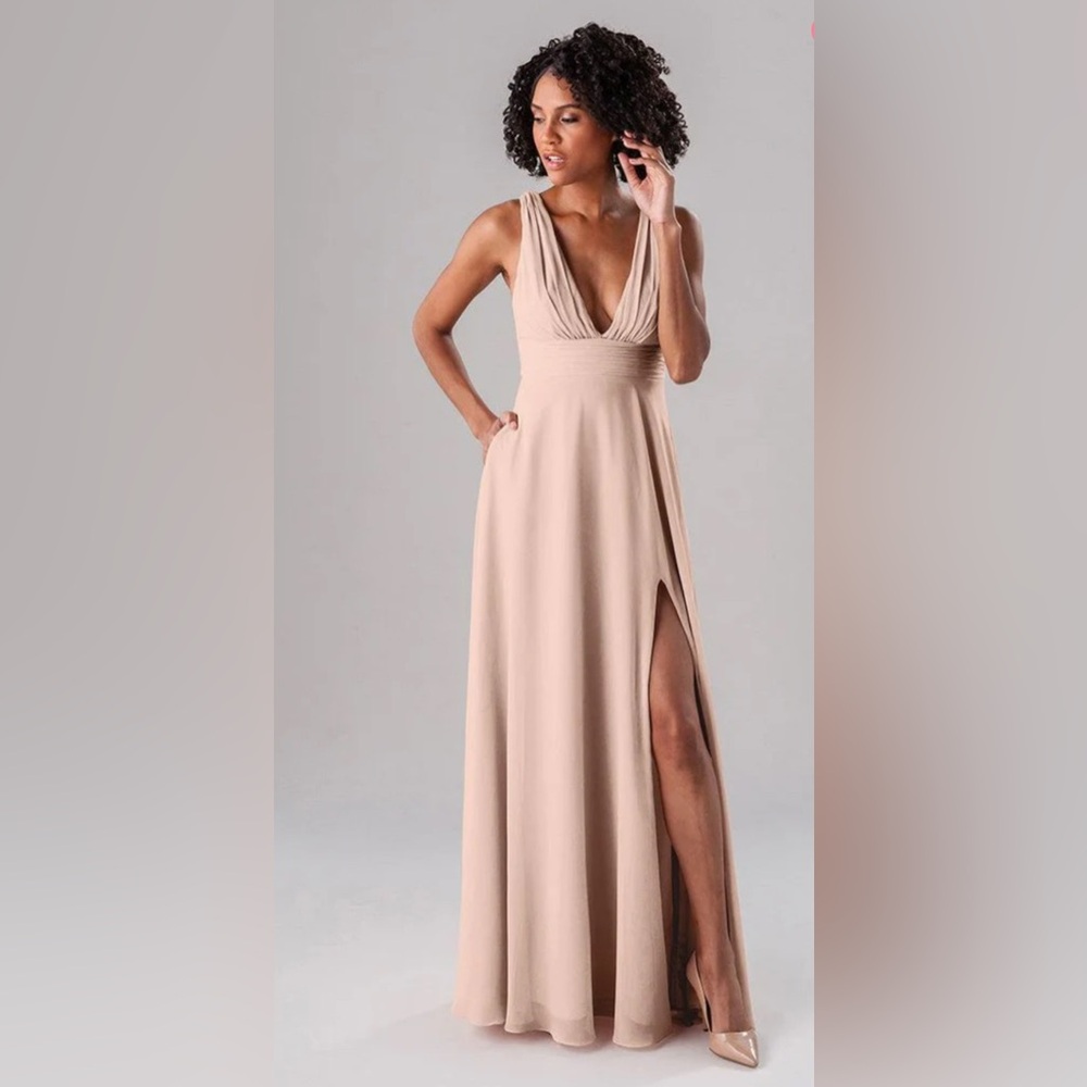 Used Kennedy Blue Bridesmaids dress in color rose. Altered to size 8-10.